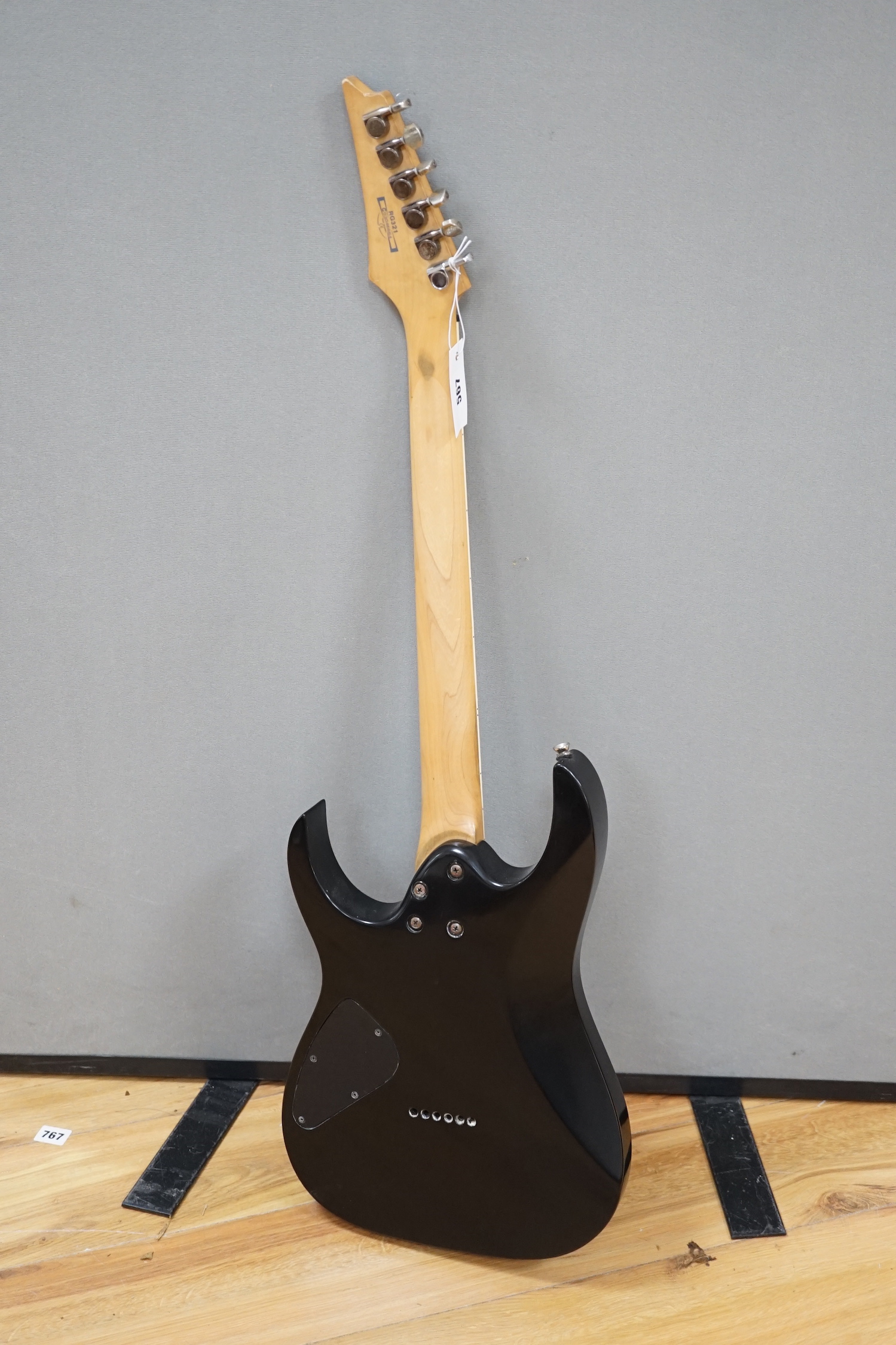 An Ibanez RG series electric guitar